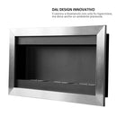 Camino a Bioetanolo da Parete 110x63 cm Inox 