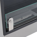 Camino a Bioetanolo da Parete 136x54 cm Inox e Nero 