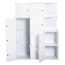 Armadio Guardaroba Modulare 10 Cubi Bianco 111x47x145 cm 