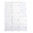 Armadio Guardaroba Modulare 10 Cubi Bianco 111x47x145 cm 