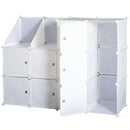 Armadio Guardaroba Modulare 10 Cubi Bianco 111x47x145 cm 