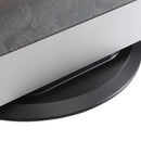 Camino Elettrico da Parete o Terra Effetto Fiamma 1000W/2000W Inox e Nero 