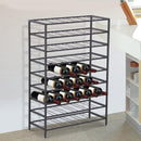 Scaffale Portabottiglie Cantina Vini in Metallo Nero 63x25x91 cm 