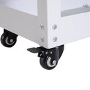 Carrello in Acciaio 3 Ripiani Bianco 43.5x28x78 cm 