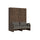 Lit double escamotable gain de place avec canapé Kentaro H210 cm marron