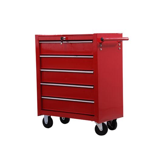 Carrello da Lavoro Cassettiera Porta Utensili Rosso 67.5x33x77 cm 