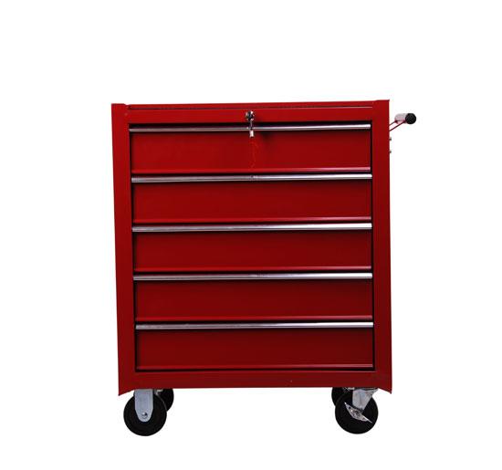 Carrello da Lavoro Cassettiera Porta Utensili Rosso 67.5x33x77 cm 