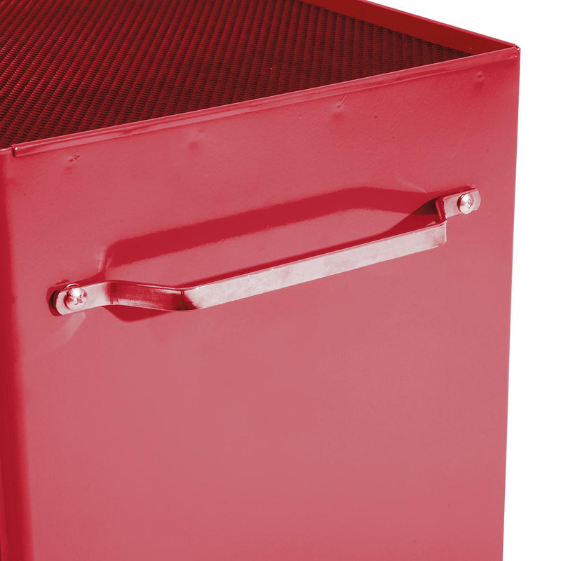Carrello Porta Utensili Attrezzi Attrezzatura con Cassettiera Rosso 61.5x33x85 cm 