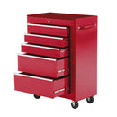 Carrello Porta Utensili Attrezzi Attrezzatura con Cassettiera Rosso 61.5x33x85 cm 