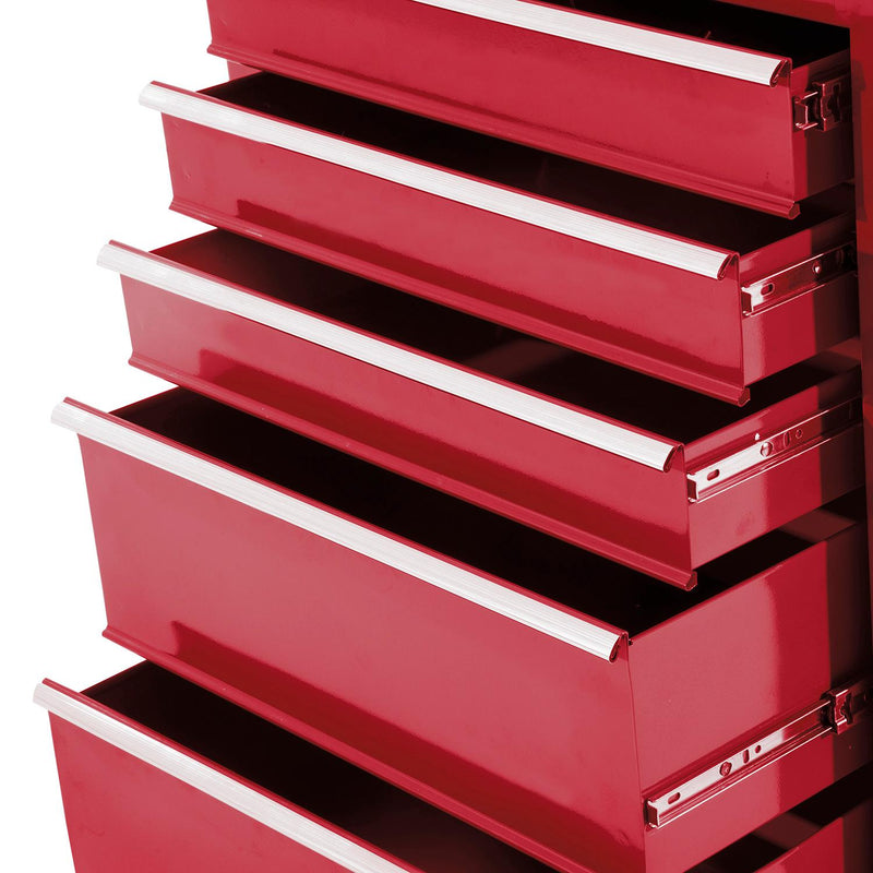 Carrello Porta Utensili Attrezzi Attrezzatura con Cassettiera Rosso 61.5x33x85 cm 