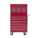 Carrello da Officina Portautensili Attrezzi con Cassettiera Rosso 61.5x33x113 cm 