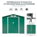 Casetta Box da Giardino in Lamiera 213x127x185 cm 