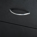 Cassettiera a Rotelle da Ufficio Salvaspazio in Legno Nero 41x39x58 cm 