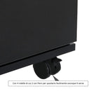 Cassettiera a Rotelle da Ufficio Salvaspazio in Legno Nero 41x39x58 cm 