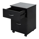 Cassettiera a Rotelle da Ufficio Salvaspazio in Legno Nero 41x39x58 cm 