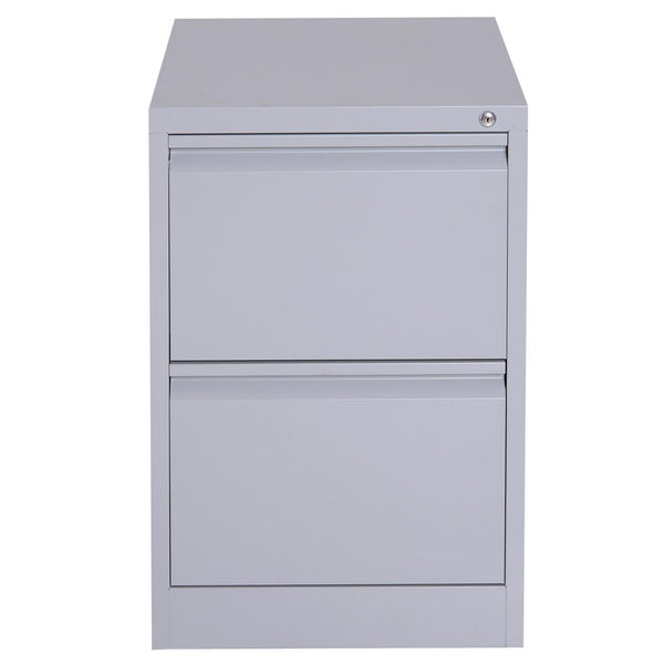 Commode de bureau pour documents 2 tiroirs avec serrure de sécurité en acier 47x62x72 cm sconto