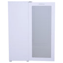 Mobile Cassettiera in Legno e Vetro Bianco 150x40x116.5 cm 