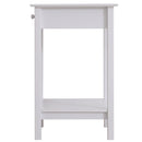 Comodino con Cassetto per Salotto Bagno Camera in Legno Bianco 39x39x61 cm 