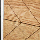 Comodino in Legno 2 Cassetti Stile Scandinavo Bianco e Legno 40x30x55,5 cm 