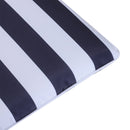 Set 6 Cuscini per Sedia Sfoderabili 100% Poliestere Bianco e Blu 42x42x5 cm 