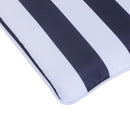 Set 6 Cuscini per Sedia Sfoderabili 100% Poliestere Bianco e Blu 42x42x5 cm 