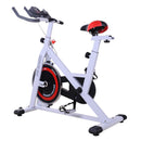 Cyclette Fitness Bianco nero rosso 107x48x100 cm 