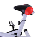 Cyclette Fitness Bianco nero rosso 107x48x100 cm 