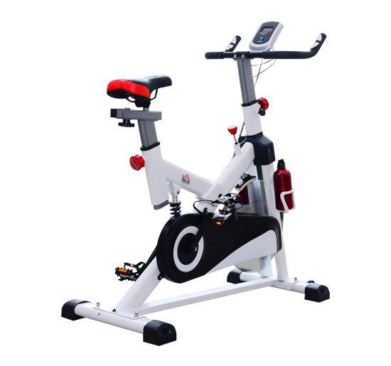 acquista Vélo d'appartement pour entraînement de fitness professionnel 105x45x103 cm Blanc