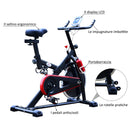 Cyclette Professionale per Allenamento Aerobico Nera 