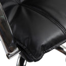 Poltrona Direzionale da Ufficio Imbottita con Altezza Regolabile in Pelle PU Nero 