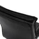 Poltrona Direzionale da Ufficio Imbottita con Altezza Regolabile in Pelle PU Nero 