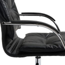 Poltrona Direzionale da Ufficio Imbottita con Altezza Regolabile in Pelle PU Nero 