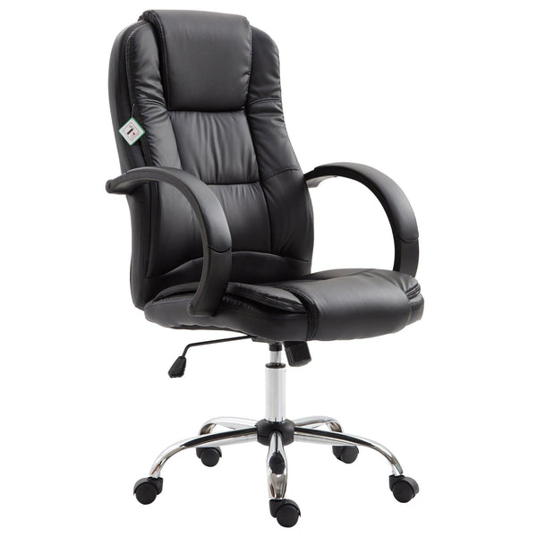 sconto Chaise de bureau ergonomique exécutive en similicuir noir