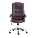 Poltrona Direzionale da Ufficio Regolabile Girevole Marrone 