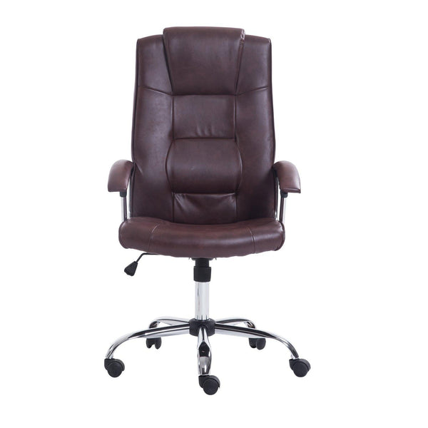 Chaise de bureau de direction réglable pivotante brune acquista