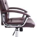 Poltrona Direzionale da Ufficio Regolabile Girevole Marrone 