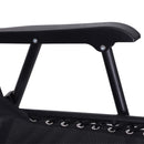 Sedia a Dondolo da Giardino Esterno con Baldacchino Nero 105x64x125 cm 