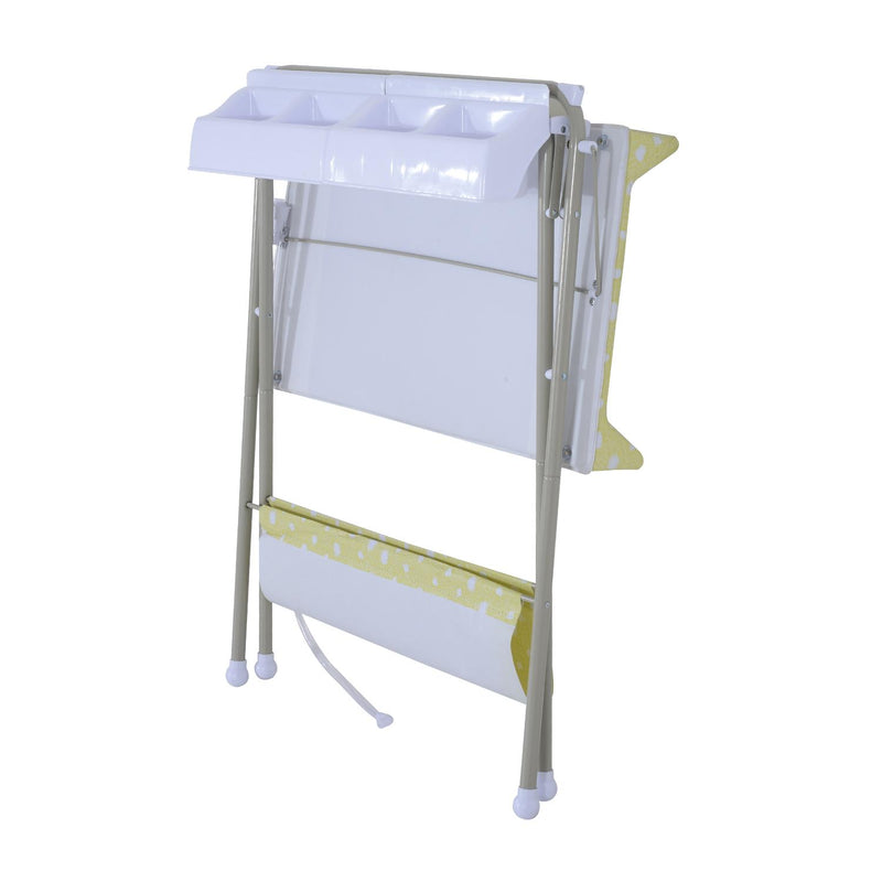 Fasciatoio Pieghevole Multiuso con Vaschetta Bagnetto per Neonati in Plastica Atossica 85x70x92 cm 