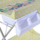 Fasciatoio Pieghevole Multiuso con Vaschetta Bagnetto per Neonati in Plastica Atossica 85x70x92 cm 