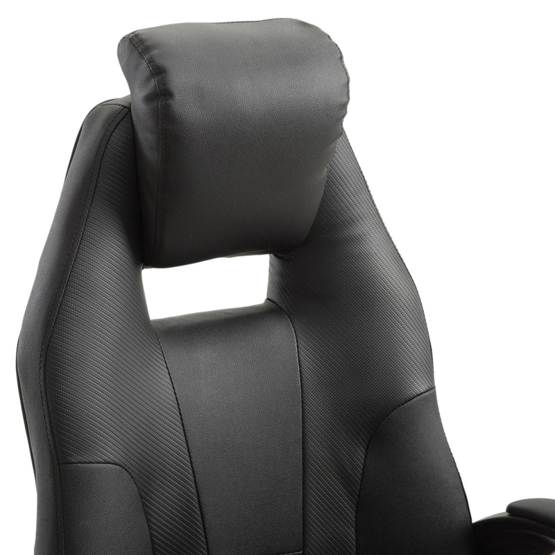 Sedia da Gaming Ergonomica Girevole Nero Altezza Regolabile 