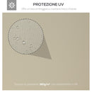 Tetto di Ricambio Impermeabile per Gazebo da Giardino Doppio Tetto 3x4m 