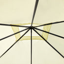 Tendone Gazebo da Giardino Bianco in Metallo 3x3m 