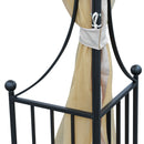 Gazebo da Giardino 3x3 m con Doppio Tettuccio in Metallo e Poliestere Beige 