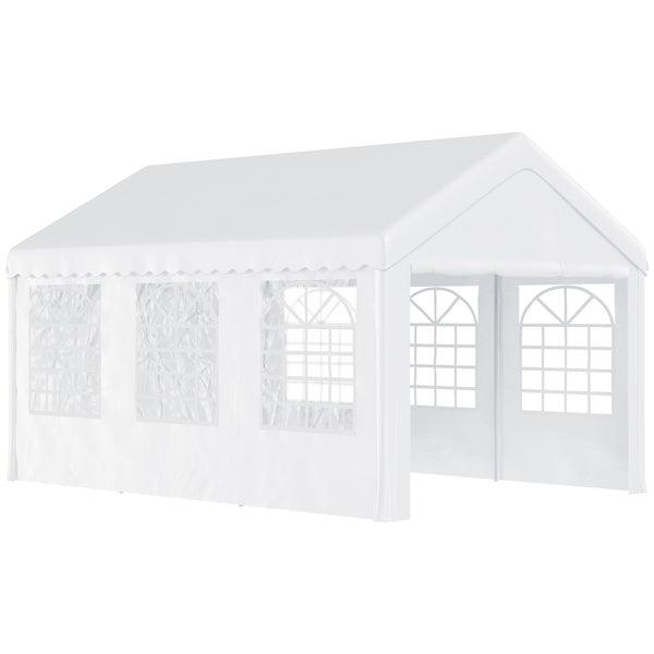 acquista Chapiteau pour Fêtes de Mariage en Acier Blanc Imperméable 6x4x2.8m