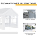 Tendostruttura per Feste Matrimonio in Acciaio Impermeabile Bianco 6x4x2.8m 