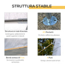 Tendostruttura per Feste Matrimonio in Acciaio Impermeabile Bianco 6x4x2.8m 