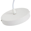 Lampada Design a Sospensione Corpo in Metallo Bianco Ø34,5x28 cm 