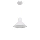 Lampada Design a Sospensione Corpo in Metallo Bianco Ø34,5x28 cm 