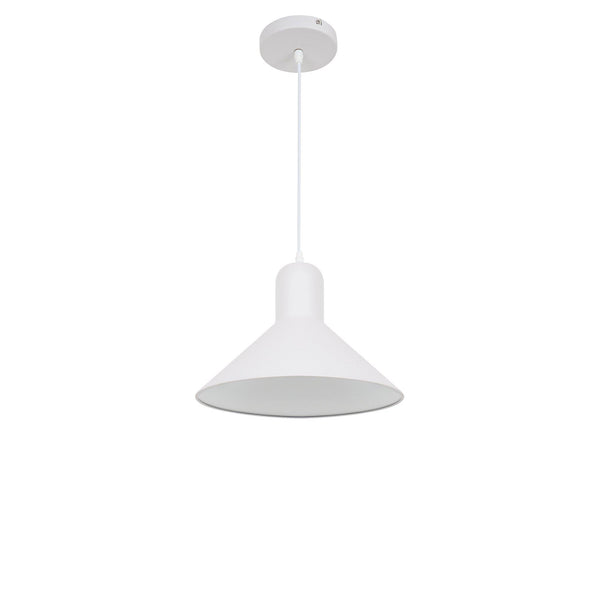 Lampe à Suspension Design Corps en Métal Blanc Ø34,5x28 cm sconto