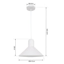 Lampada Design a Sospensione Corpo in Metallo Bianco Ø34,5x28 cm 